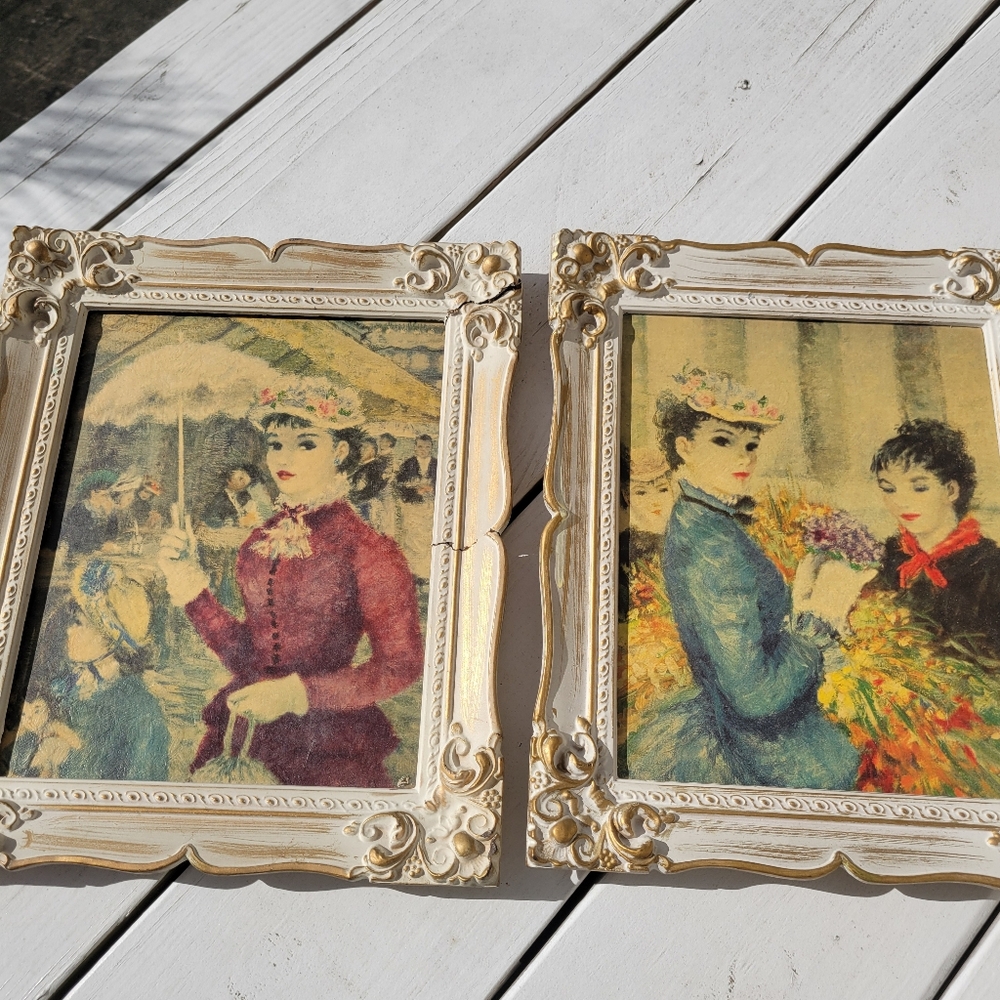 Cherry Jeffe Huldah Art ~ Vintage Framed Prints ~ Victorian Ladies ~ *SEE NOTES